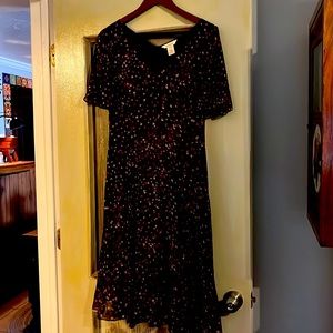 Sundance chiffon black dress S 6